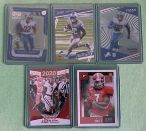 2020 D’Andre Swift 5 Card Rookie Card Lot Lions - Eagles - Bears - Picture 1 of 2
