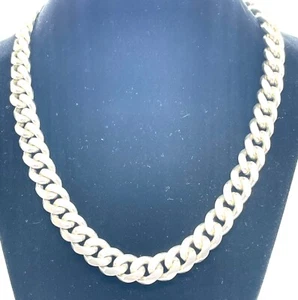Collar de cadena de plata esterlina 925 maciza Miami Cuban Curb pesado 12 mm-18" 154,7 g - Imagen 1 de 5