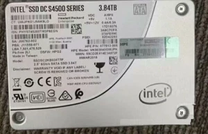 HP INTEL D3-S4510 3.84TB SATA 2.5" Solid State Drive 6G RI SFF SC DS SSD - Picture 1 of 3