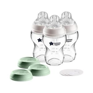 Tommee Tippee Closer to Nature 3 in 1 Convertible Glass Baby Bottles - 3 Count