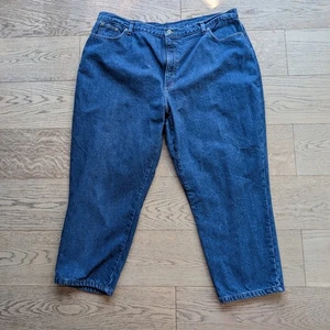 LL Bean Womens Jeans plus size 24W Petite Relaxed Fit Flannel Lined Blue Denim - Picture 1 of 11