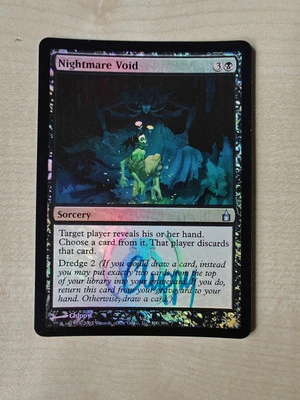 MTG Nightmare Void Ravnica Foil Chippy Signed Magic the Gathering - Image 1 of 2