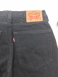 Jeans Levis 505 31 x 32 rectos negro rojo lengüeta 100 % algodón 30 X 31 real - Imagen 1 de 6