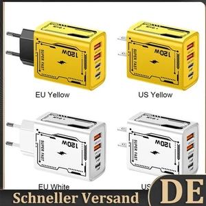 Chargeur Rapide USB-C 120W GaN | Adaptateur de Charge Ultra Rapide QC 3.0 Téléphone Portable - Photo 1 sur 17