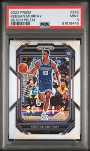 2022-23 Prizm Keegan Murray Silver Prizm Rookie Card RC #245 PSA 9 Kings - Bild 1 von 2