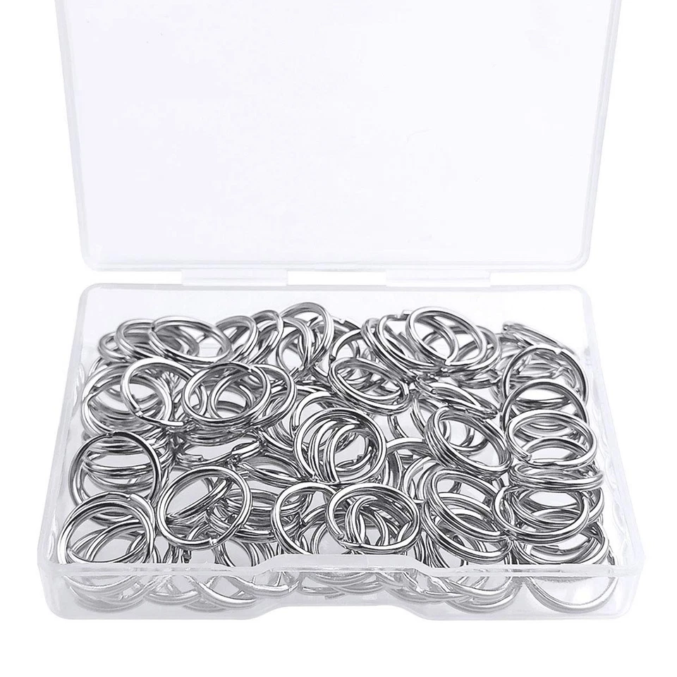 Llaveros pequeños de 0,47 pulgadas a granel - 200 piezas anillos divididos para llaveros, hágalo usted mismo 12 mm Foto 1 de 4