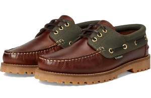 Barbour Deck Boat Shoes Mahogany Leather Men’s MFO075SR71 Casual Slip-On | 9 US - Picture 1 of 8