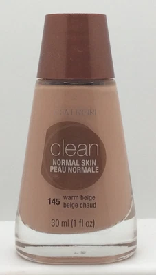 CoverGirl Clean Liquid Foundation For Normal Skin, 145 Warm Beige 🔥FREE SHIP 🔥 - Image 1 of 2