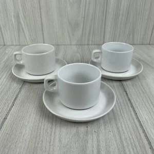 Bauscher Weiden Bavaria Germany Espresso Demitasse Cup & Saucer Modern White - Picture 1 of 12