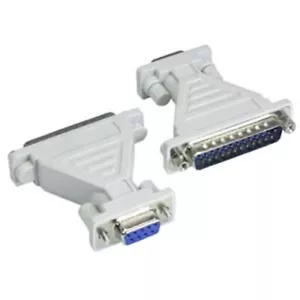 DB9 Buchse auf DB25 Stecker Adapter (serieller Port) geformt - Bild 1 von 1