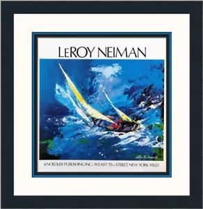 Leroy Neiman Segelbootrennen Long Island Sound maßgeschneiderter gerahmter Druck - Bild 1 von 2