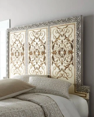 Peninsula Home Collection Kealia Cabecero King Alto Madera Cuero Diseñado Foto 1 de 4