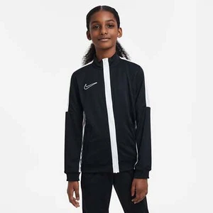 Nike Academy 23 Knit Soccer Full Zip Track Jacket Youth M (10-12) Black DR1695 - Picture 1 of 5