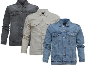 Chaqueta de mezclilla para hombre 100 % algodón abotonada clásica informal antigua tienda XS - 5XL - Imagen 1 de 5