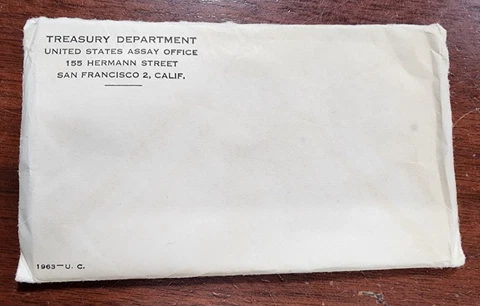 1963 P&D US Mint Silver UNCIRCULATED Set- UNOPENED  (2259) Cover