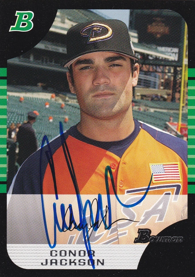 CONOR JACKSON ARIZONA DIAMONDBACKS SIGNED 52 ROOKIE CARD A'S BOSTON RED SOX Foto 1 de 1