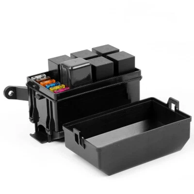 Car Marine Boat Fuse Relay Holder 6-Slot Relay Block 6 ATC/ATO Fuses Accessories - Image 1 of 4