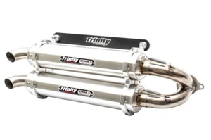 2016-2021 Polaris RZR XP Turbo Trinity Racing Slip on Exhaust Brushed TR-4152S - Picture 1 of 1