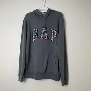 Gap Women’s Grey Embroidered Hoodie Size Medium UK 12 - Picture 1 of 9