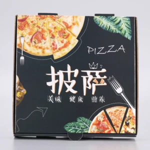 100x Take Away Fast Food White Printed Pizza Box Oven Truck Pizzeria Stall Box - Picture 1 of 6