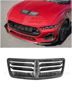 For 24-Up Ford Mustang | CARBON FIBER RTR Style Front Hood Vent Insert Cover - Bild 1 von 23