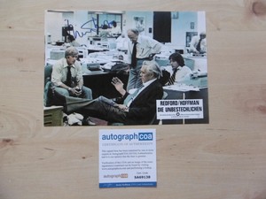Robert Redford & Jason Robards Original Autogramme signed A4 Lobbycard ACOA