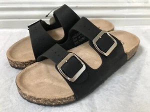 Jeossy Women's 2 Buckle Slides Sandals Adjustable Cork Footbed Shoes SIZE7-7.5 - Picture 1 of 10