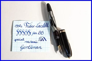 FABER-CASTELL Gentleman Kalligrapfie flex BB 14K Feder Kolben Füller Grau marm. - Bild 1 von 8