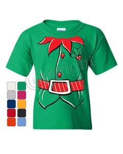 Elf Shirt Youth T-Shirt Funny Christmas Xmas New Year Holiday Spirit - Picture 1 of 8