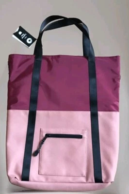Typo Laptop Bag Case 15" Dusty Pink Maroon Two-Tone Used Tote Zip Pocket - Image 1 of 4