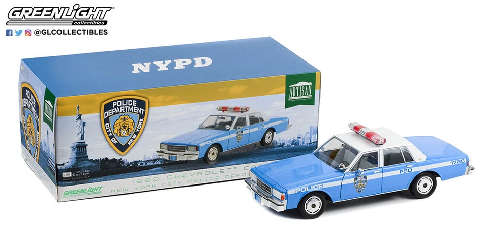 GREENLIGHT 1/18 1990 CHEVROLET CAPRICE NEW YORK POLICE DEPT (NYPD) 19106 - Image 1 of 1
