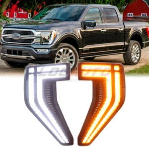 For Ford F150 Raptor 21-22 LED Side Fender Marker Light with Dynamic Turn Signal - Picture 1 of 10