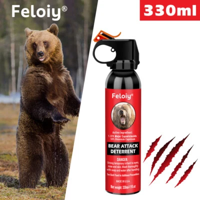 Feloiy ULTRA HOT Bear Deterrent Repellent Spray 11oz FREE SHIP