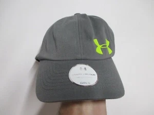 UNDER ARMOUR "GIRLS" BASEBALL HAT (ADJUSTABLE) GRAY COLOR NEON LOGO VERY CUTE! - Picture 1 of 4