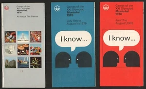 Montreal 1976 Olympic Games programs, 2 I Know + info program - Bild 1 von 7