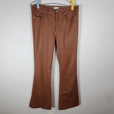 Sofía Vergara Jeans Melisa Flare Pants Size 14 Brown Stretchy Viscose Blend - Image 1 of 4