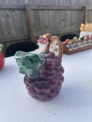 Vintage Ancora grape wine jug pitcher Made in Italy Foto 1 de 4