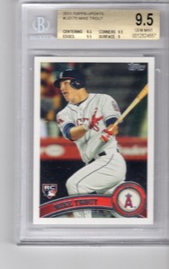 2011 Topps Update Mike Trout BGS 9.5  RC  strong subs