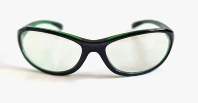 NWT Vintage 90's Plastic Oval Designer Sport Sunglasses (S. Crystal Green) - Image 1 of 4