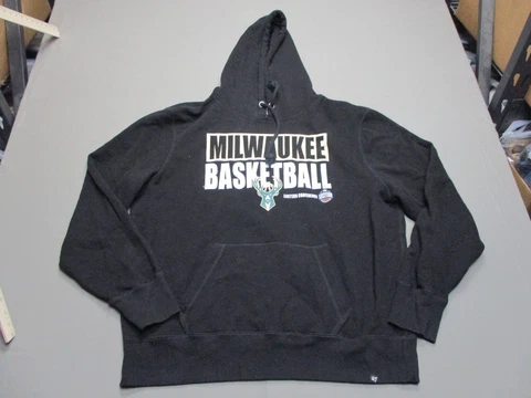 Milwaukee Bucks Sweatshirt Mens XL Sweater Hoodie Fleece NBA Basketball '47 Cover