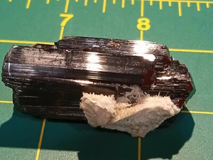 SPEKTAKULÄR! Spray Growth Schwarzer Turmalin mit Albit Matrix - Skardu, Pakistan - Bild 1 von 10