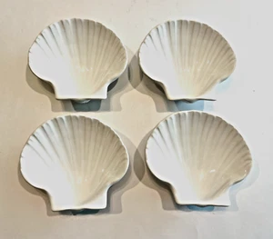 Neuwirth Keramik Jakobsmuschel Muschel weiß Schüsseln Neu mit Etikett Made Portugal 5,5" B x 5" H - Bild 1 von 15