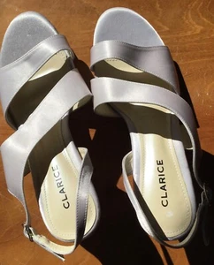CLARICE HEELS SHOES SIZE 6 RRP $130 “AURA” SILVER - Picture 1 of 6