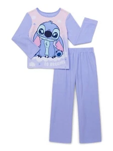 NEW DISNEY LILO & STITCH GIRLS SIZE 7/8, 10/12 OR 14/16 PURPLE SO DREAMY PAJAMAS - Picture 1 of 4