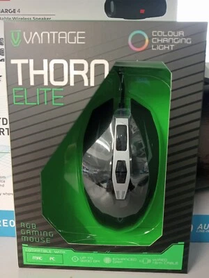 Vantage Ergonomic Elite Gaming Mouse RGB 1.5M Wire + 3200 DPI + 7 BUTTONS - Image 1 of 2