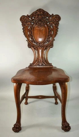 Antique Oak Carved Side Chair Man Of The North Cover