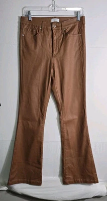 Sofia Vergara Jeans Women's Melisa Flare High Rise Coated Pants Size 8 NWOT - Image 1 of 4