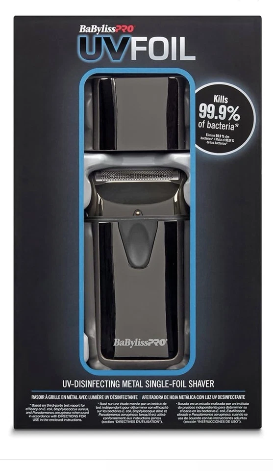 BaBylissPRO UVFOIL UV-Disinfecting Metal Single Foil Shaver New Shipping - Image 1 of 4
