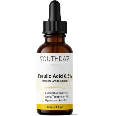 Ferulic Acid Face Serum with Vitamin E + Hyaluronic Acid Vit C Facial Serum 30ml - Image 1 of 4