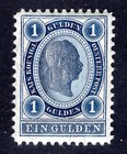 ÖSTERREICH 1890 61 ** POSTFRISCH SEHR SCHÖN 1 GULDEN (F8872
